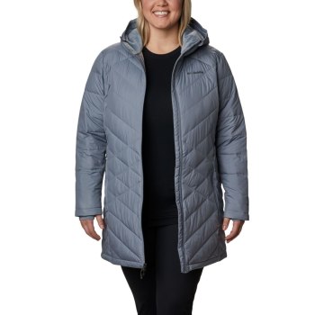 Columbia Jas Dames, Heavenly Long Hooded Plus Size Grijs, 76BCNTXPD